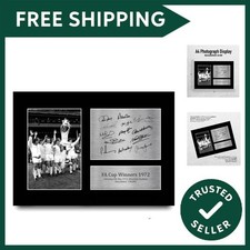 A4 Leeds United 1972 FA Cup Winners Printed Memorabilia Signed Autograph Phot...