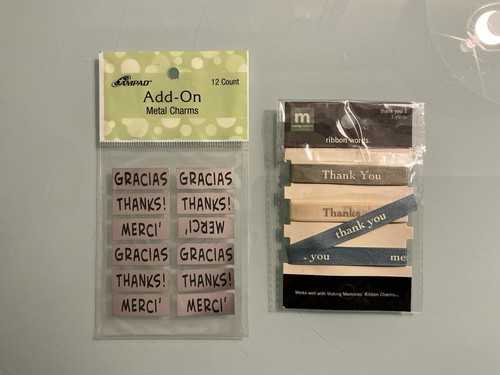 Thank You Kit: Making Memories Ribbon (Slight Usage) & Ampad Metal Pads (New)