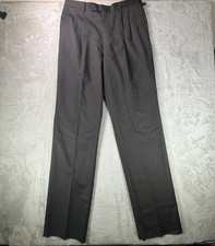 NWT Oscar De La Renta Dress Pants Men's 35x41 UNHEMMED Wool Pleated Gray Luxury