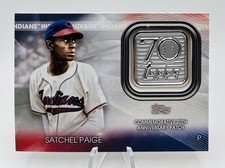 2021 Topps 70th Anniversary Manufactured Logo Patches Satchel Paige #T70P-SP