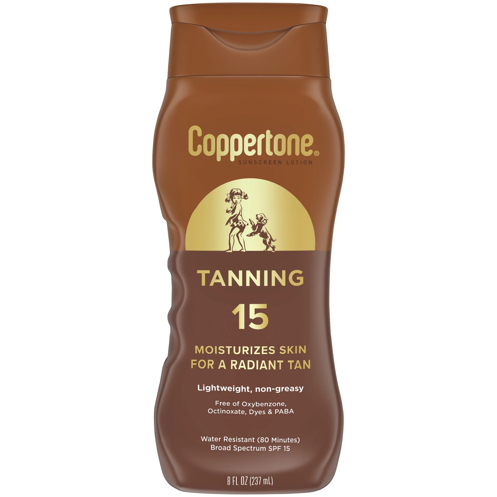 Tanning Sunscreen Lotion, SPF 15 Broad Spectrum Sunscreen, 8 Fl Oz