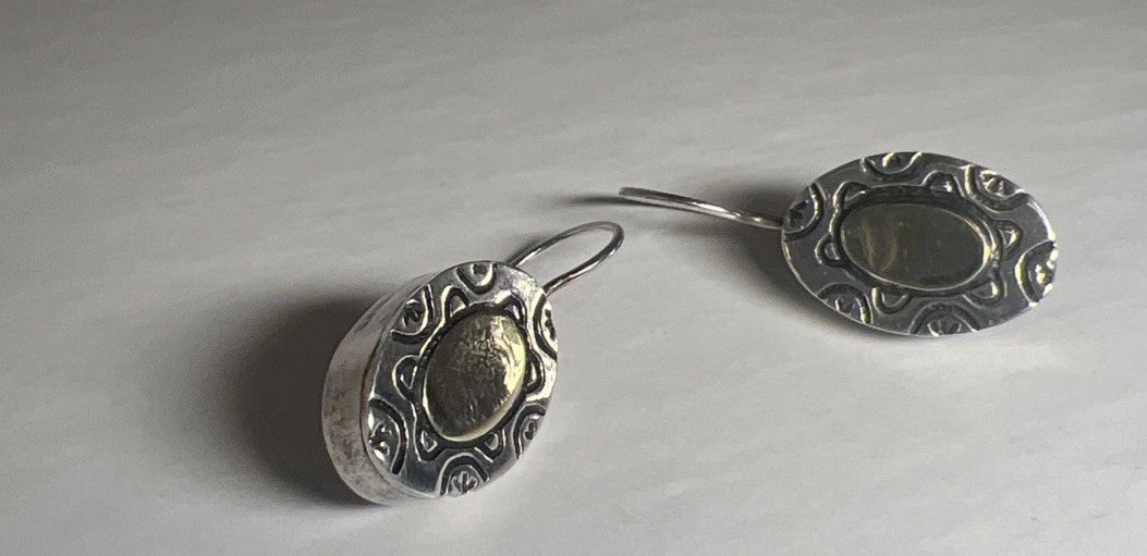 Solid 925 Sterling Silver Whimsical Design Copper… - image 7