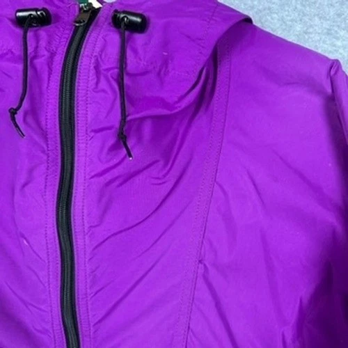 LL Bean Mujer Púrpura Anorak Chaqueta Con Capucha Rompevientos Pullover Talla M Foto 2 de 4