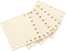 Crochet Basket Base Set, 4 Pcs Square Wooden Bottoms for Bag Making