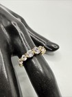 VTG BLING China 925 Sterling Silver Vermeil CZ Band Ring. Grams 3.1 . Size 6.25 — photo 4