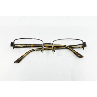 Polo Ralph Lauren Eyeglasses Women Brown Tortoise Semi-Rimless 55-18-135