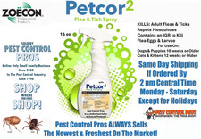 16 oz Petcor 2 Flea Tick Lice Spray Treat Cats Dogs Kitten and Puppies 1 Pint