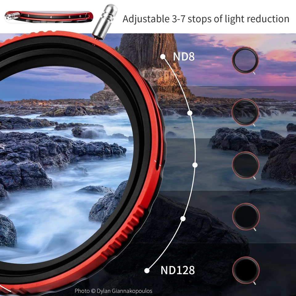 67mm VND+CPL 2 in 1 ND8-ND128 Adjustable Filter (3-7 Stops) for Camera Lens, ... - Image 2 of 4