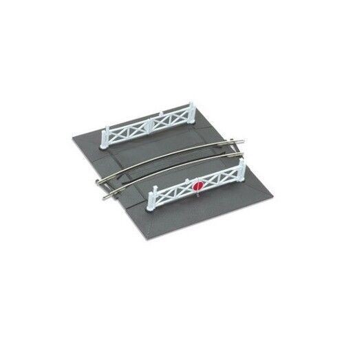 Curved No1 rad Level Crossing complete +ramps & gates Peco ST-266