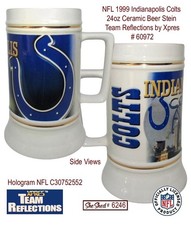 NFL 1999 Indianapolis Colts 24oz Beer Stein Team Reflections by Xpres 60972