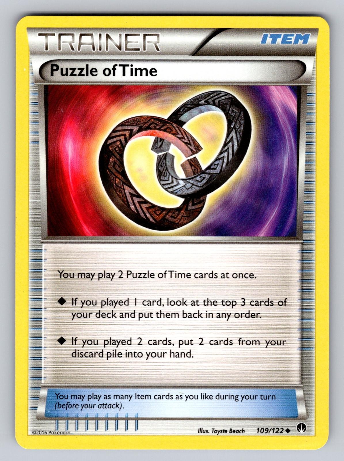 Puzzle of Time 109/122 Uncommon BREAKpoint Pokemon Moderately Played