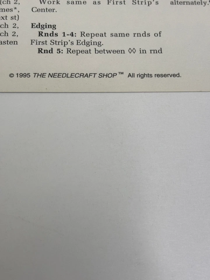 Lady's Choice Mile A Minute Afghan Crochet Pattern Card Needlecraft Shop - Image 3 of 4