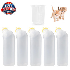 5Pack Kitten Bottle for Nursing Puppy Milk Kitten Bottles Feeding Kit Silicone N