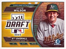 2023 Bowman Draft Jacob Wilson Draft Night Chrome Gold Refractor Rc #BDN-2 /50