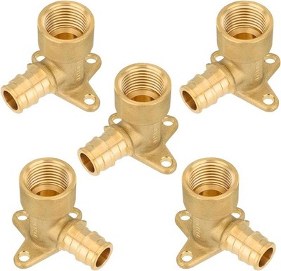 1/2'' PEX-A Female NPT Drop Ear Elbow - 5 Pack Brass Fittings