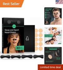 Reusable Nasal Strips for Snoring - 30-Pack for Improved Sleep Quality Airflow