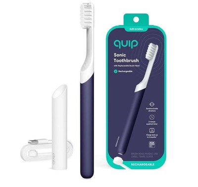 #ad Quip Sonic Toothbrush Soft Bristle Midnight Blue Rechargeable $32.99