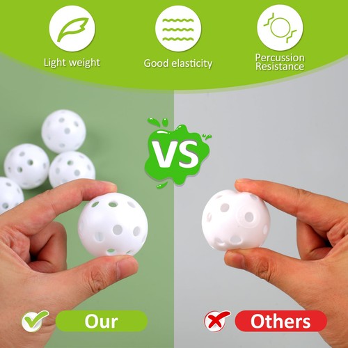 24 Pack Practice Golf Balls 42mm Plastic Training Balls for Backyard Swing - Picture 5 of 7