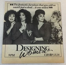 1987 CBS tv ad ~ DESIGNING WOMEN the fantastic furniture