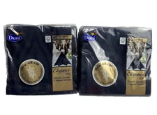 Luxurious Dunilin Napkins Wedding Event 48x48cm Elegant Lilly Black New 48pc