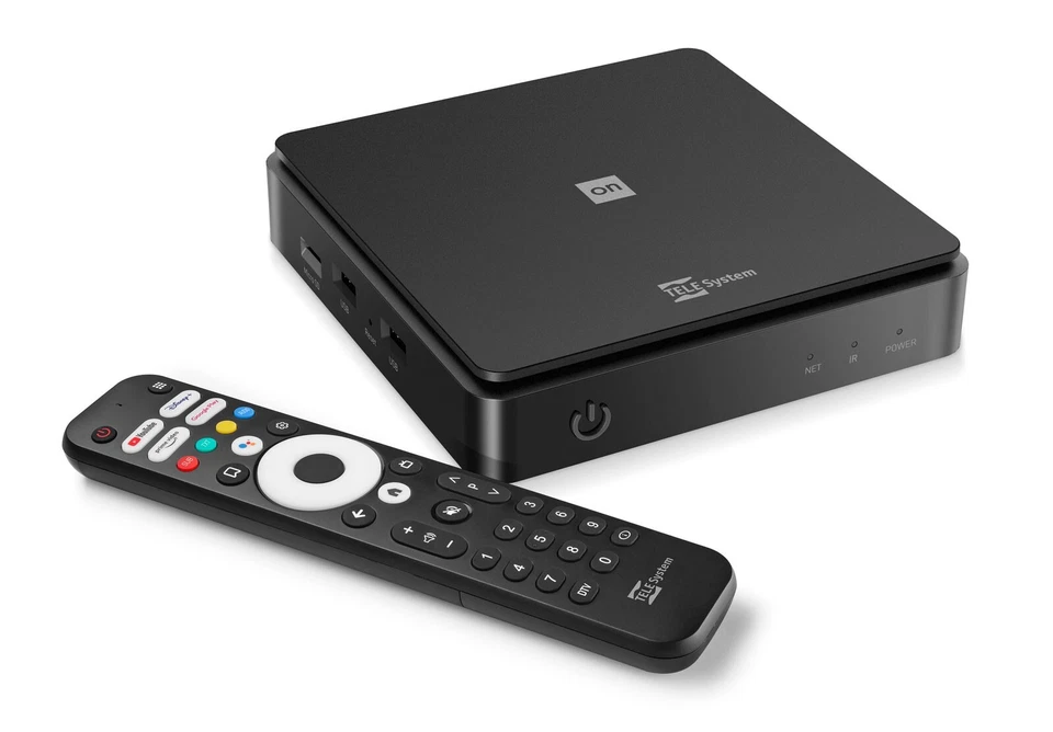 TELE System ON T2HD Decoder Digitale Terrestre DVB-T2 SMART Google TV Android IP - Immagine 3 di 4