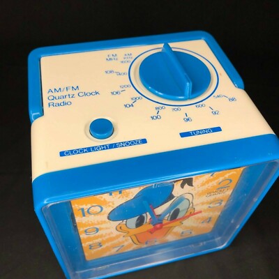 Vintage Disney DONALD DUCK Bradley Time AM/FM Radio Alarm Clock