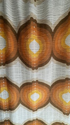 True Vintage Vorhang Set 1970er, Retro, 70er Dekor, Mid-Century