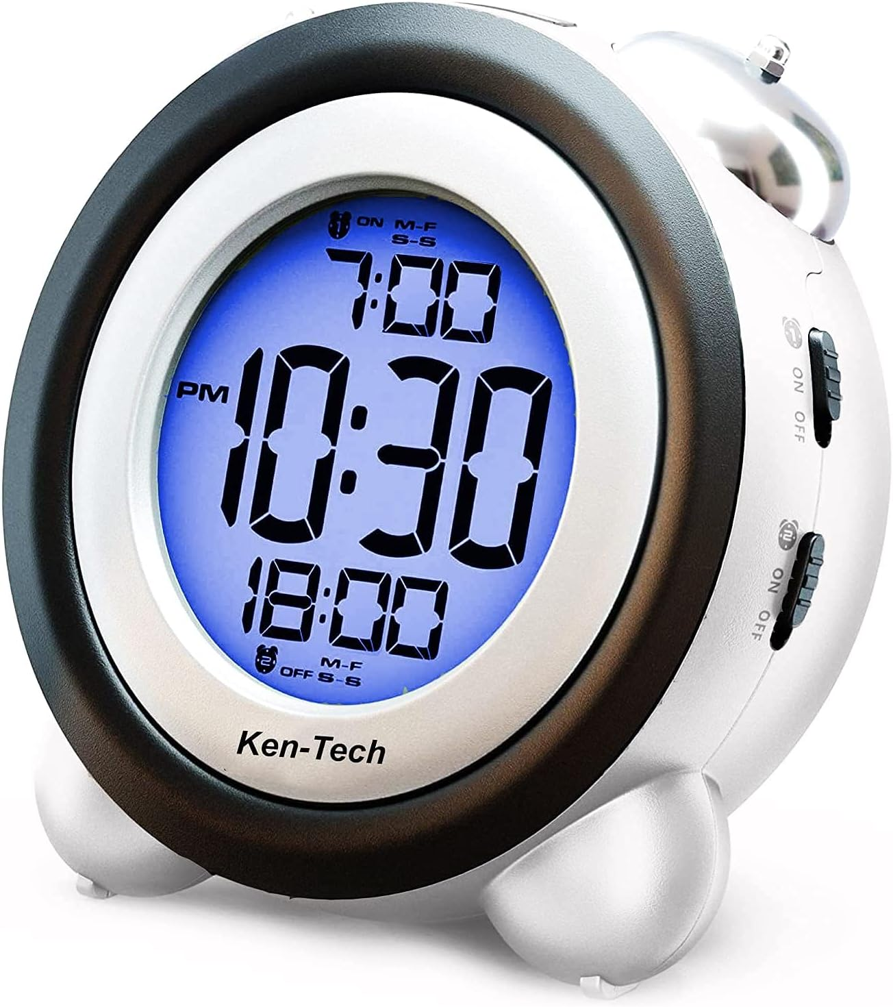 Twin Bell Digital Alarm Clock with Extra Loud Alarm for Heavy Sleepers