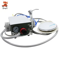 4 Holes Dental Turbine Unit Portable Handpiece Work Compressor & 3 Way Syringe