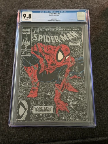 Spider-Man #1 Silver Edition CGC 9.8 White Pages Classic Todd McFarlane Cover