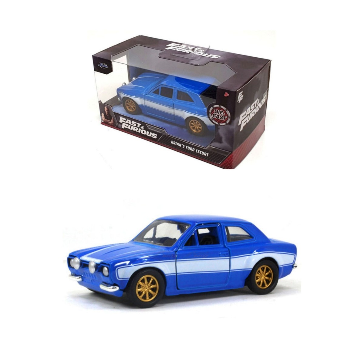 97188 BY JADA BRIAN'S FORD ESCORT BLUE & WHITE FAST