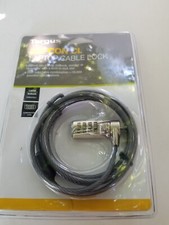 Targus Laptop Cable Lock Defcon CL 6.5ft long Combination Code Security Base