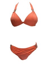 AMY CHILDS MOULDED ORANGE JEWELLED BIKINI Size 8
