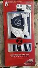 Zero Friction Junior Golf Gloves, Left Hand, One Size, Black White.