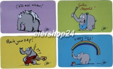 Alle 4 Edeka OTTIFANTEN FRÜHSTÜCKSBRETTCHEN komplett neu & unbenutzt!