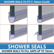 Shower Seals | 3-10mm Glass | Bubble Depths 3-16mm | Bath / Shower Screen Door