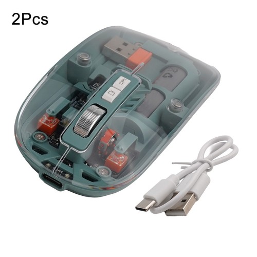 Stylish Transparent Mouse with Adjustable 2400DPI and Rechargeable Battery - Picture 42 of 63