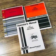 Massey Ferguson 230 Tractor Service Operators Parts Manual SN Prior-9A349200 MF