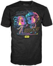 Funko - Camiseta Hombre Star Wars - Han Loves Leia Talla L NUEVO