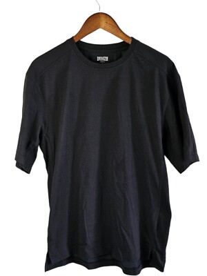 Duluth Trading Co Men's Black Cotton Coolmax Longtail Blank T