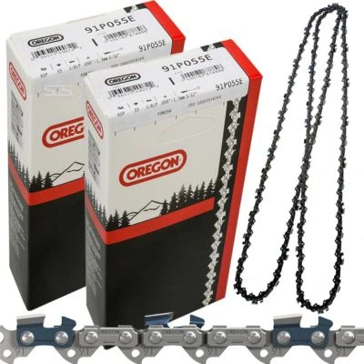 2 Stück OREGON Sägekette 91P055E 3/8" 55TG 1,3mm 40 cm Husqvarna McCulloch Stihl