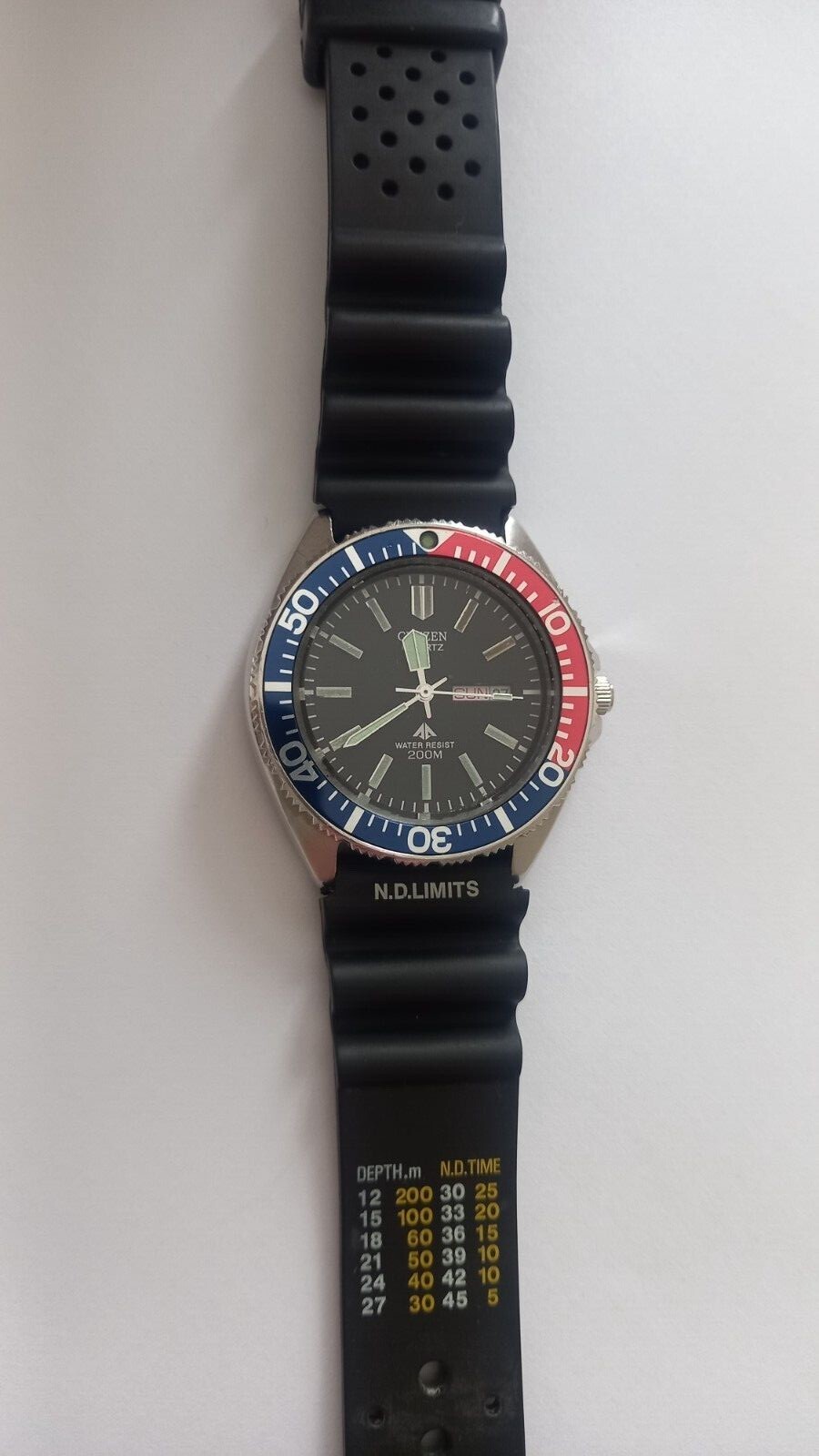 Citizen Promaster 5502 F50344 Diver Watch Pepsi Bezel 200m diver