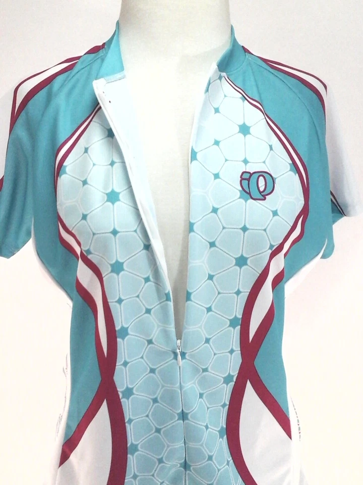 Camiseta deportiva de ciclismo PEARL IZUMI Select Series rosa turquesa semi ajustada para mujer L Foto 3 de 4