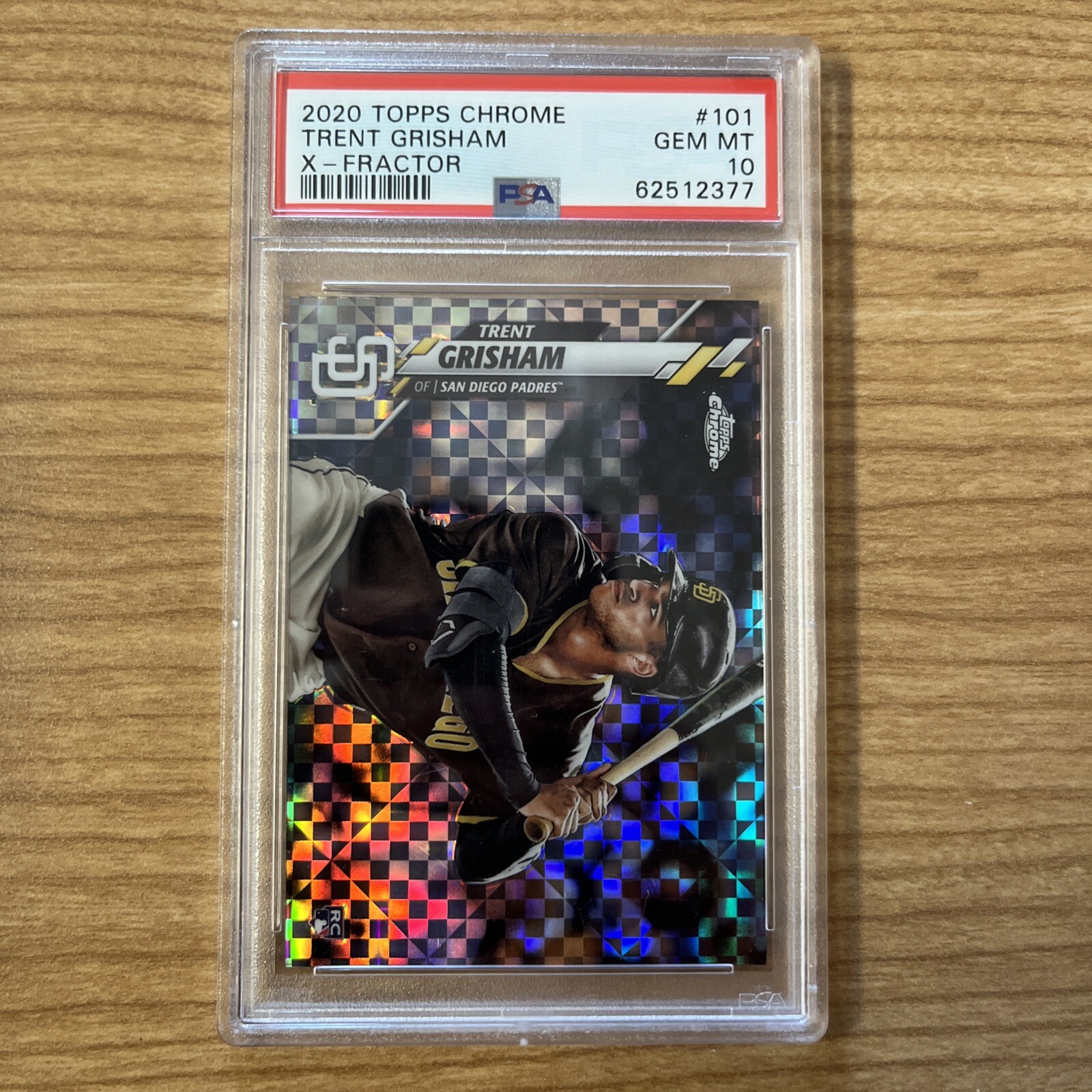 2020 Topps Chrome X-Fractor Trent Grisham #101 PSA 10 GEM MT Rookie RC