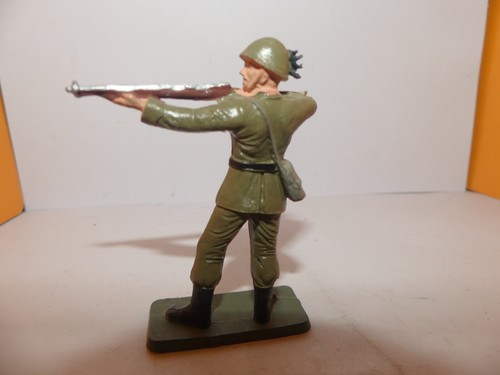 FIGURINE STARLUX MILITAIRE ITALIEN DEBOUT TIRE AU FUSIL (RARE) - Picture 2 of 2