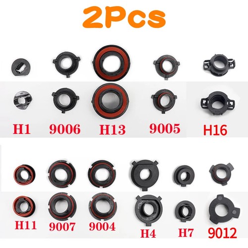 2Pcs Car LED Headlight Bulb Adapter Holder Black Base Socket Retainer for H1 H7 - Picture 7 of 36
