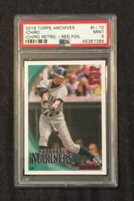 2019 Topps Archives #I-10 Ichiro Retrospective Red Foil 03/10 PSA 9 Mint POP 1