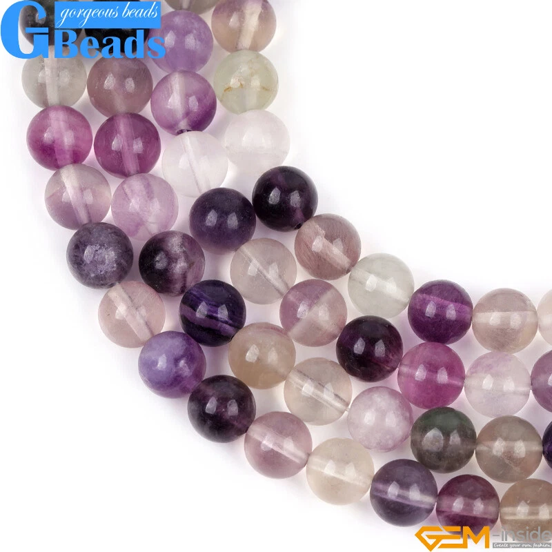 Натуральные флюоритовые кварцевые бусины для изготовления ювелирных изделий 15 дюймов нити полудрагоценные 15 дюймов - Изображение 4 из 4