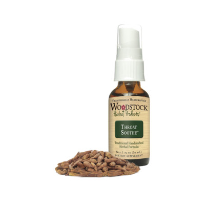 Woodstock Herbal Products Throat Soothe Spray 1 oz. Natural Sore Throat Relief
