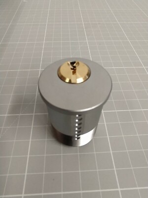 ASSA ABLOY CYL 5-lev Std thread front prof R SatChrome wo/logo 42mm UR
